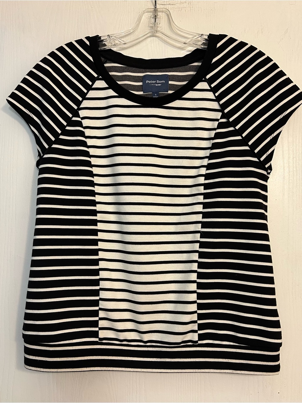 Peter Som Contemporary Colorblock Striped Designer Ladies Top/Tee Size Small.